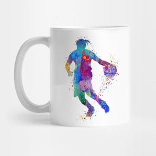 Girl Basketball Player Watercolor Sport Mug